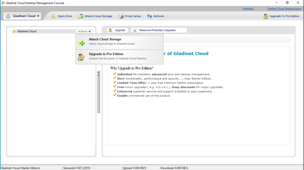 Gladinet Attach cloud storage