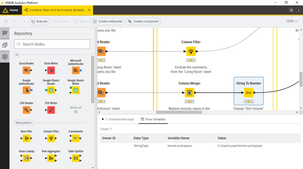 KNIME Add nodes from repository