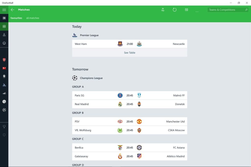OneFootball Review matches