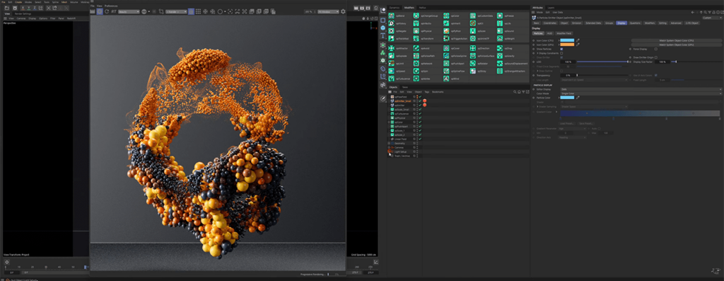 X Particles Resulting object
