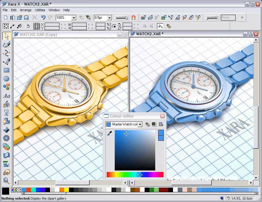 Xara Xtreme Color editor