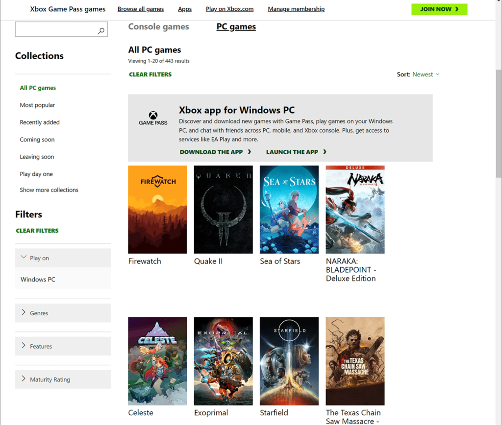 Xbox Game Pass Available- titles