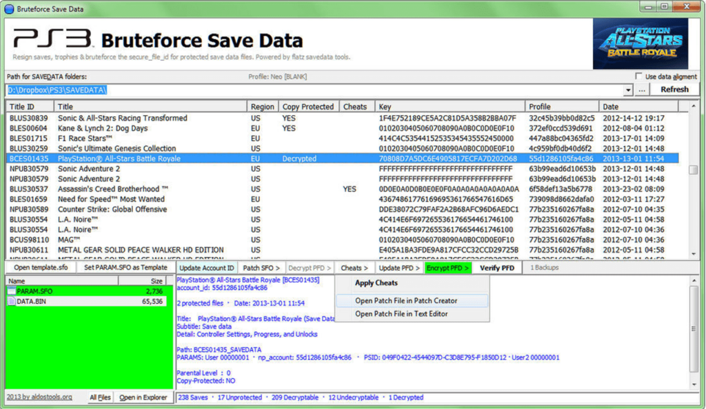 Bruteforce Save Data Cheats