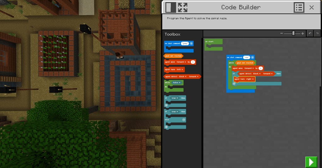 Minecraft Education Code builder