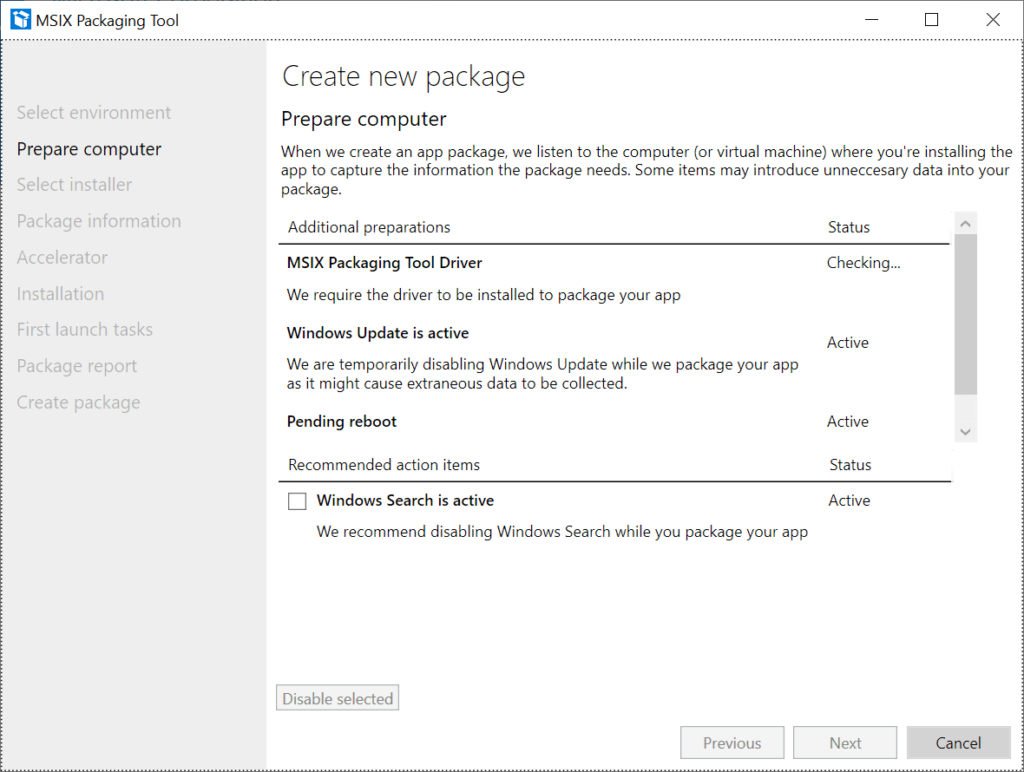 MSIX Package creation