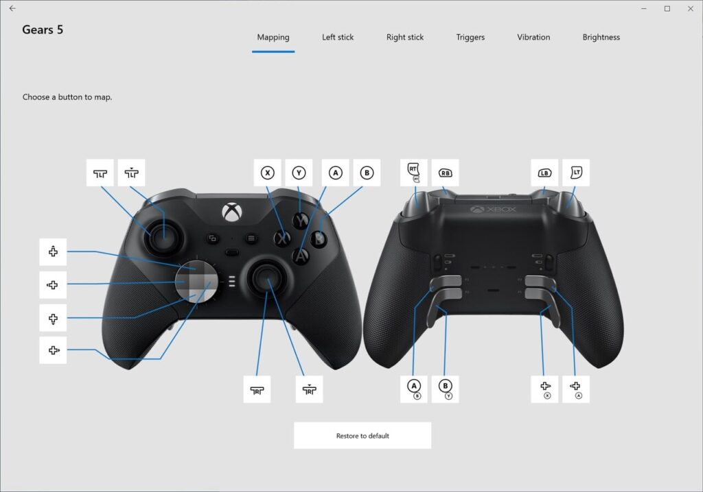 Xbox Accessories Mapping