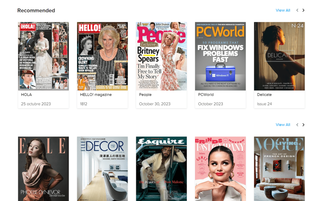 Zinio Reader Recommended publications