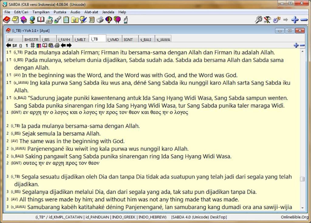 SABDA Indonesian bible translation
