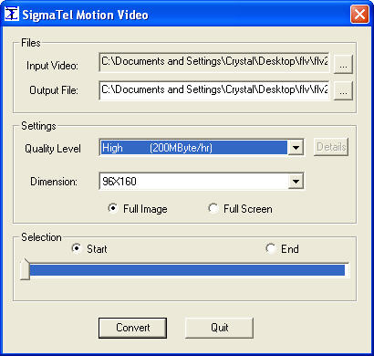 SMV Converter Tool Main window