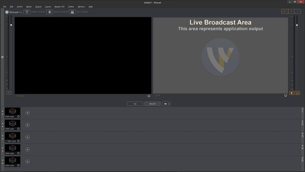 Wirecast Broadcast layers