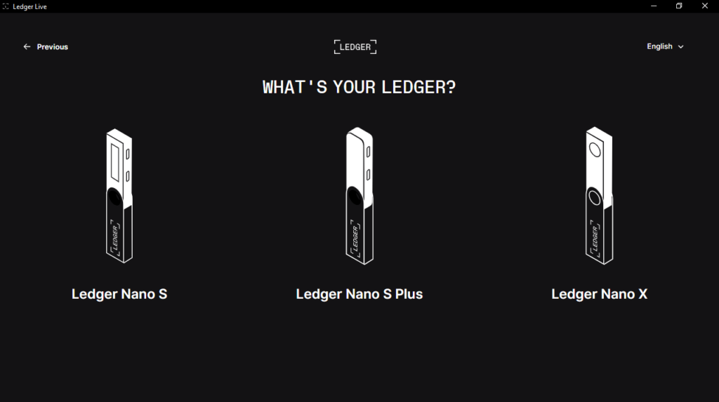 Ledger Live Select your device