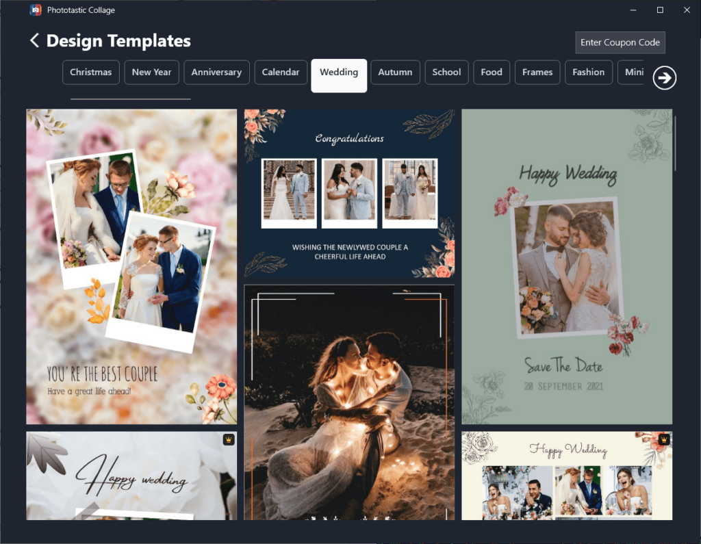 Phototastic Collage Wedding templates