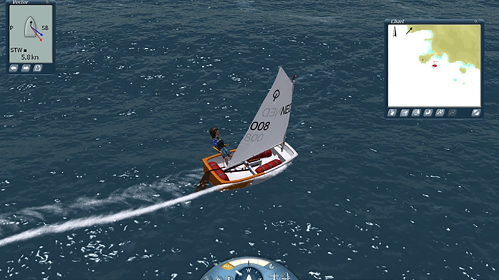 Sail Simulator Wind speed indicator