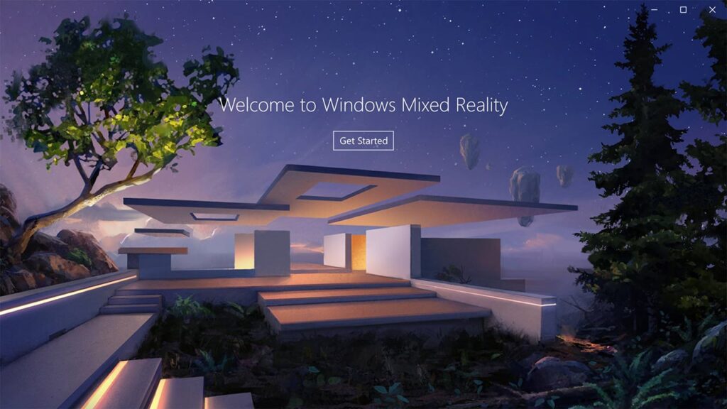 Windows Mixed Reality Welcome screen