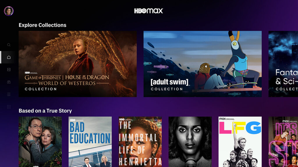 HBO Max Content collections