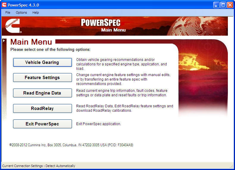 PowerSpec Main window