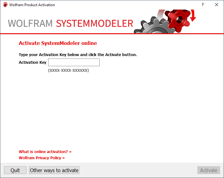 SystemModeler Activation