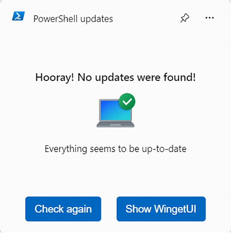 WingetUI Widgets PowerShell updates