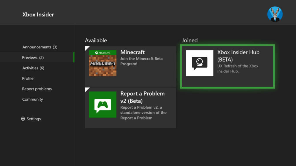 Xbox Insider Hub Previews