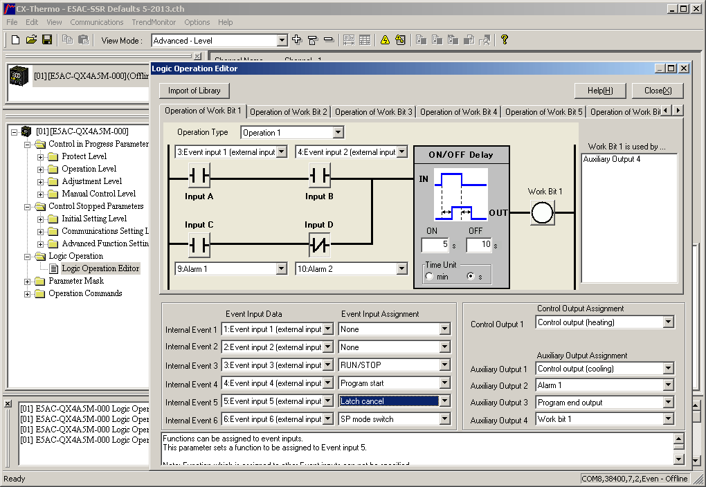 CX Thermo Logic operation editor
