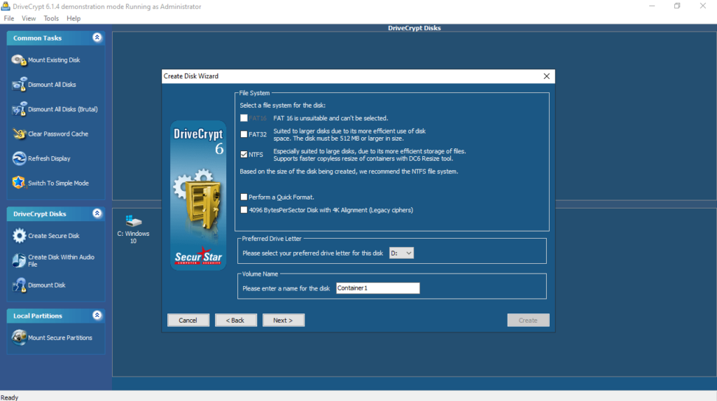 DriveCrypt File system