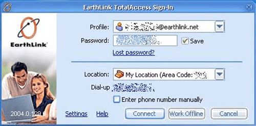 Earthlink Account credentials