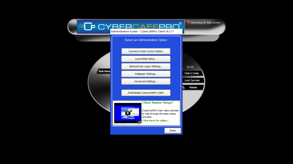 OneRoof CyberCafePro Administration screen