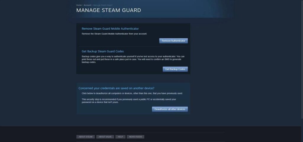 Steam Guard Manage