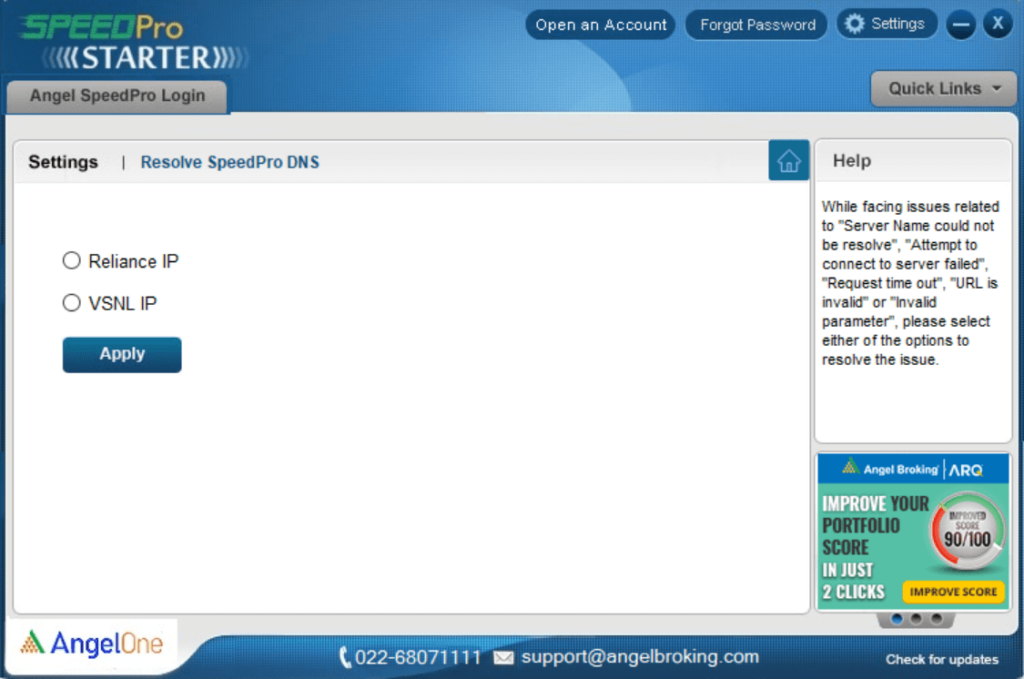 Angel One DNS parameters