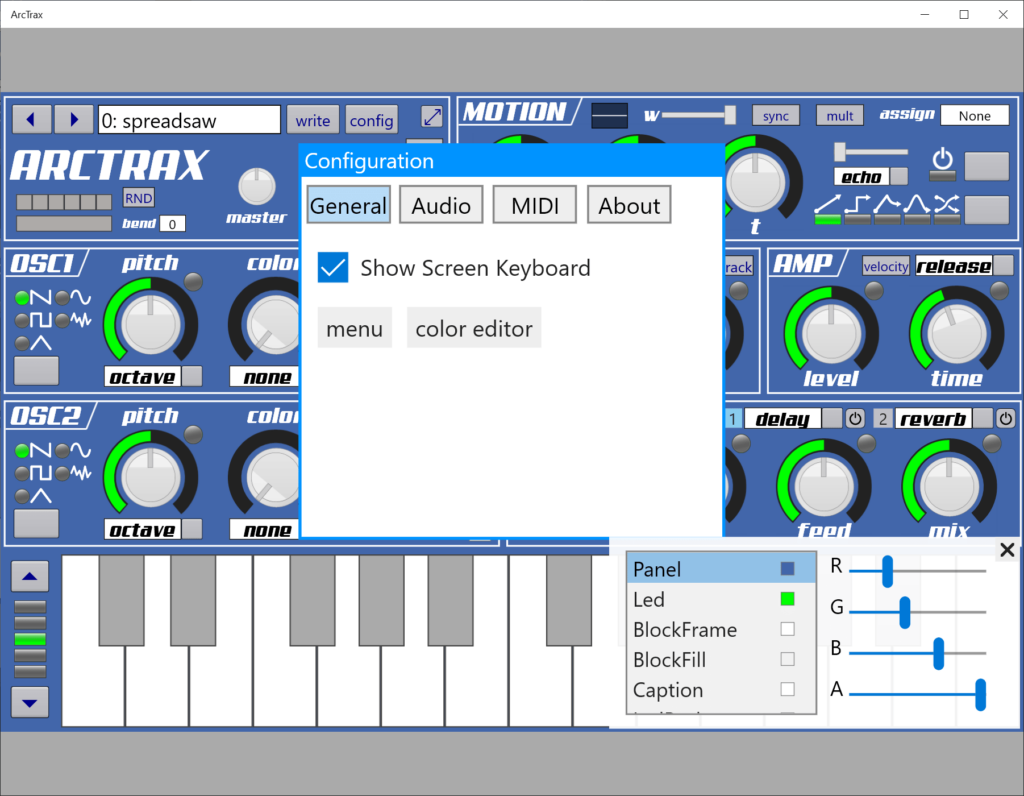 ArcTrax Interface settings