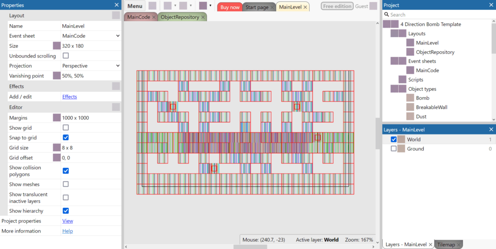 Construct 3 Level editor