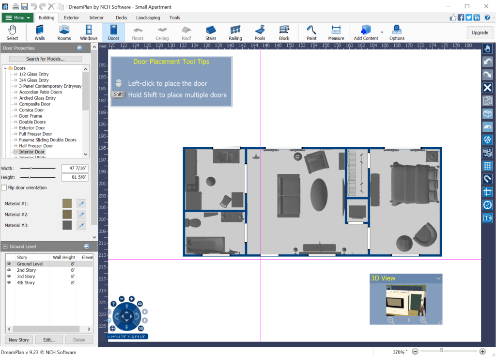 DreamPlan Object placement