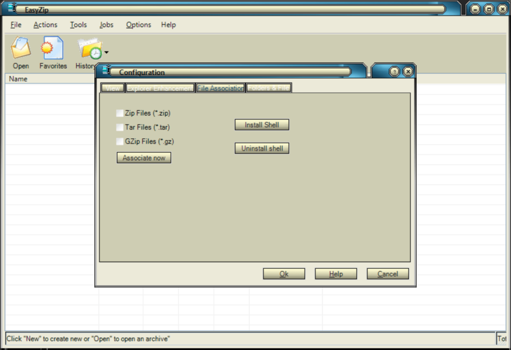 EasyZip File associations