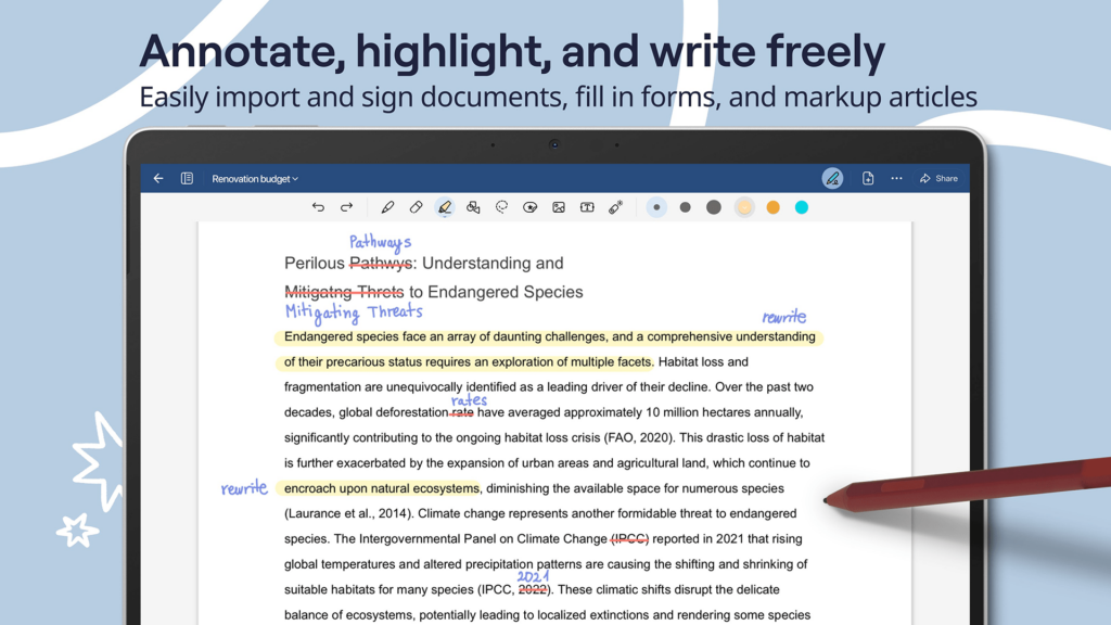 Goodnotes Document annotation