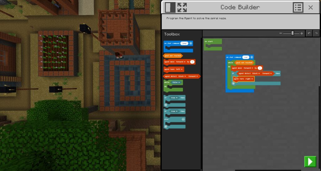 Minecraft Education Preview Code builder