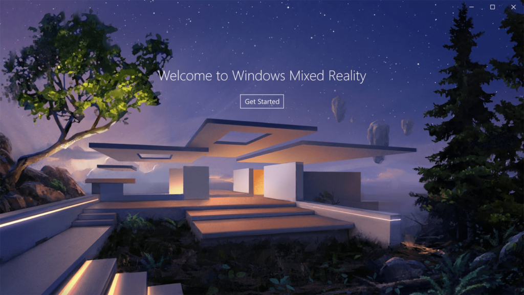 Mixed Reality Portal Welcome screen