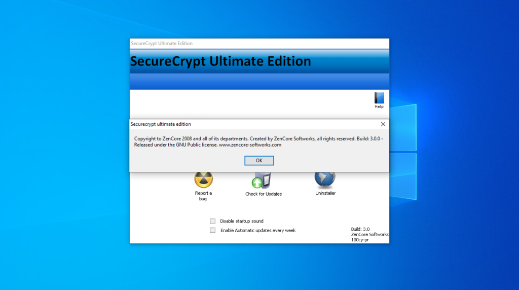 SecureCrypt Ultimate Edition About