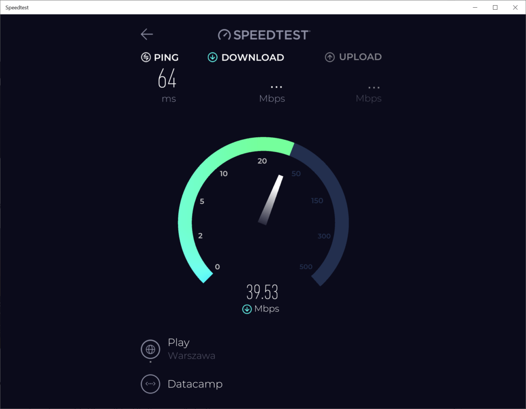 Speedtest by Ookla Benchmarking process