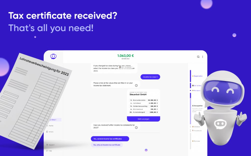 Steuerbot AI chatbot