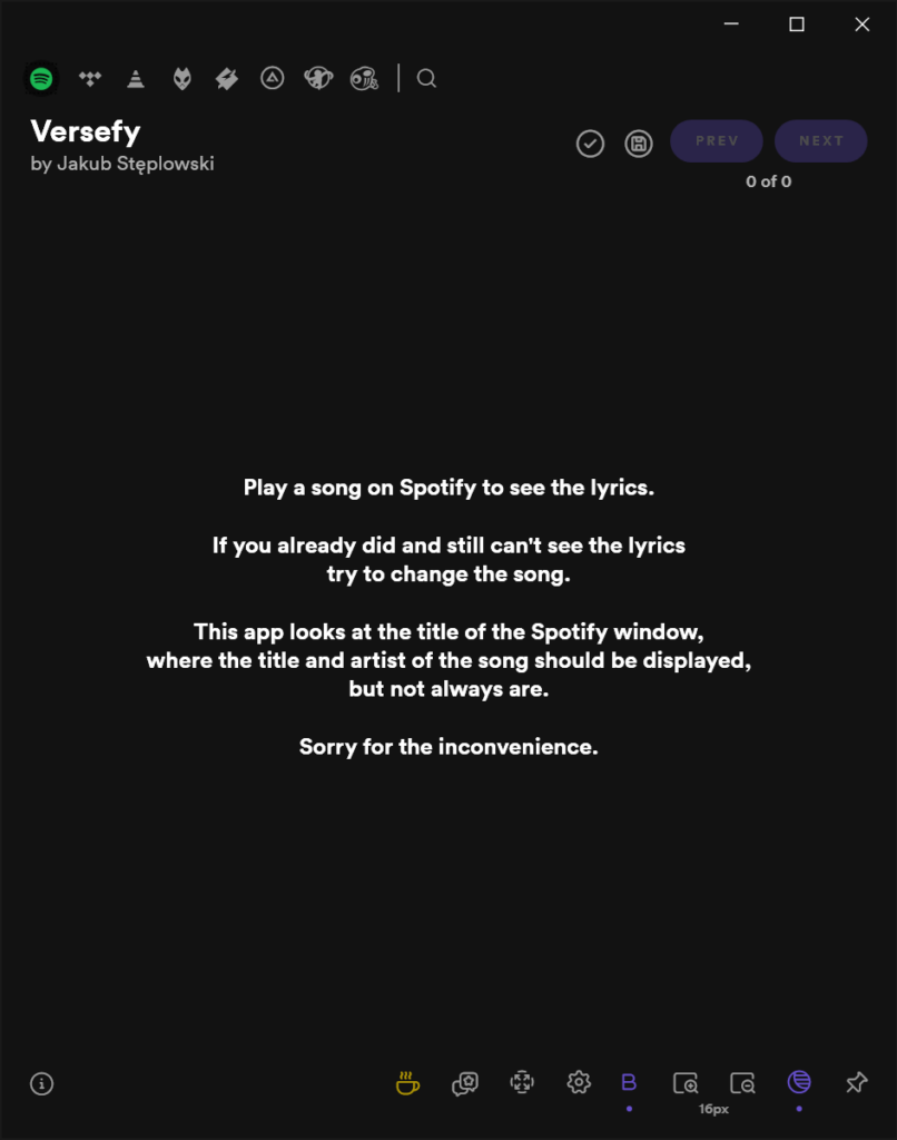 Versefy Supported platforms