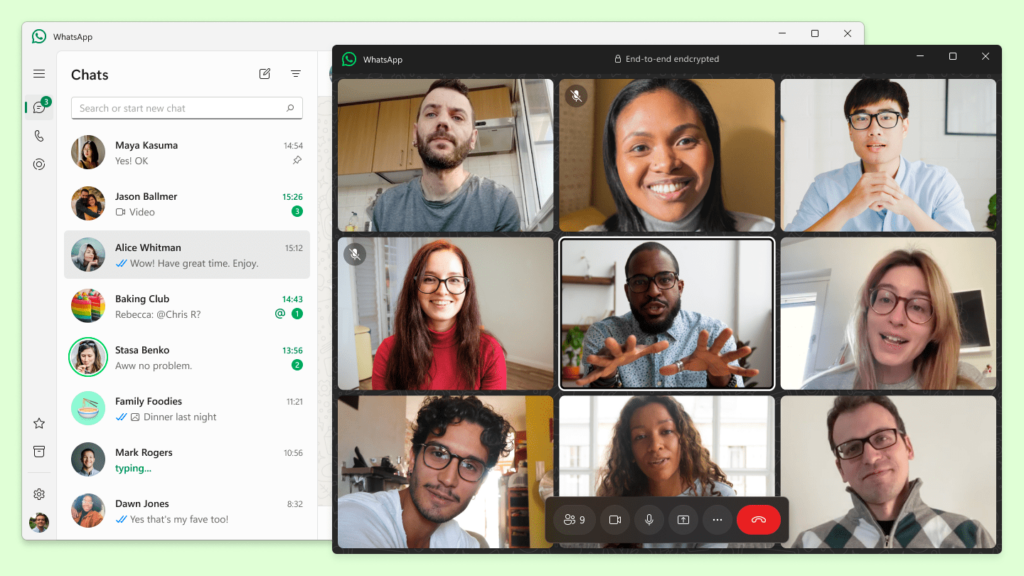 WhatsApp Beta Group video chat