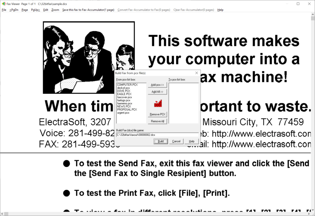 32bit Fax Message crafting