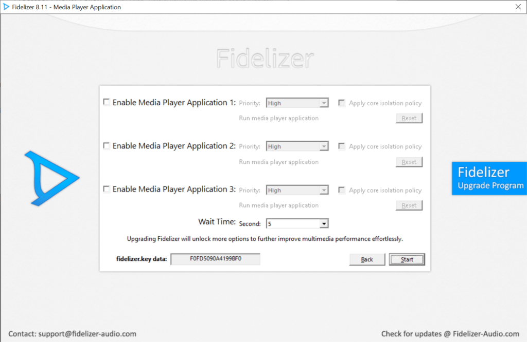 Fidelizer Target media app selection