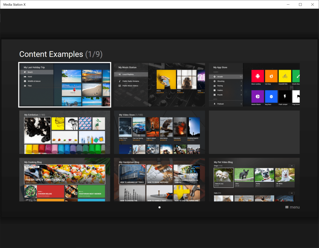 Media Station X Content examples