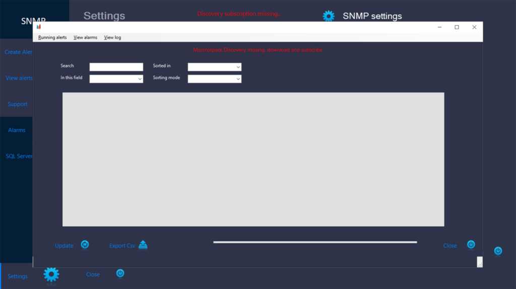 MonitorPack SNMP Tracked devices