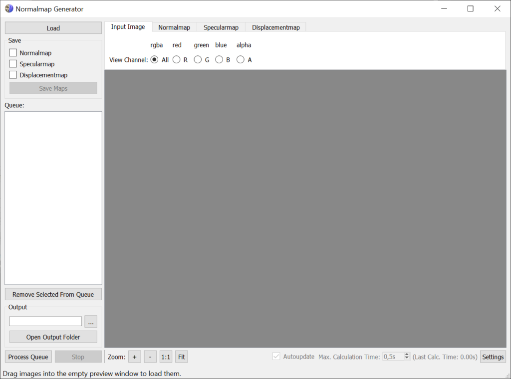 Normalmap Generator Input image settings