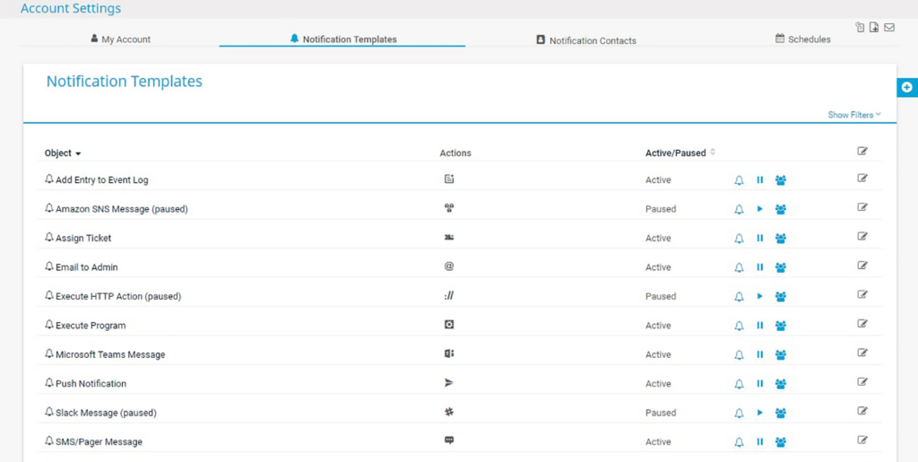 PRTG Network Monitor Personal notifications