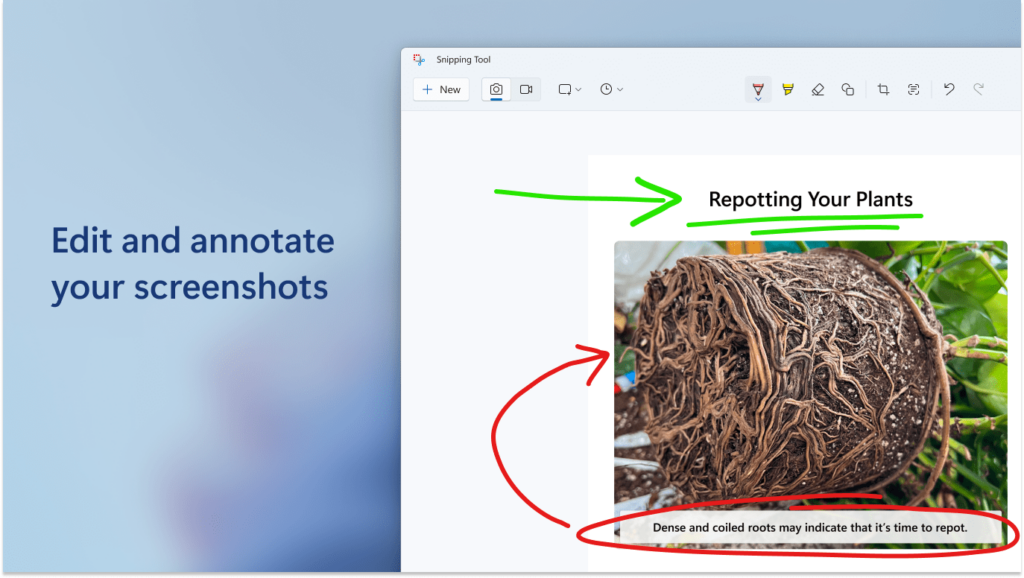 Snipping Tool Annotation capabilities