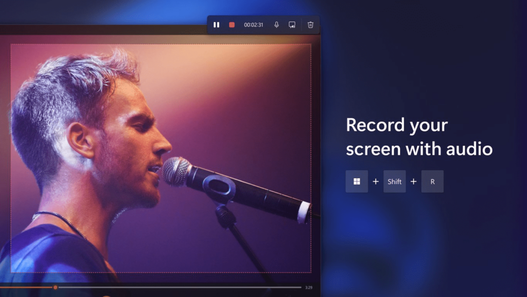 Snipping Tool Screen recording