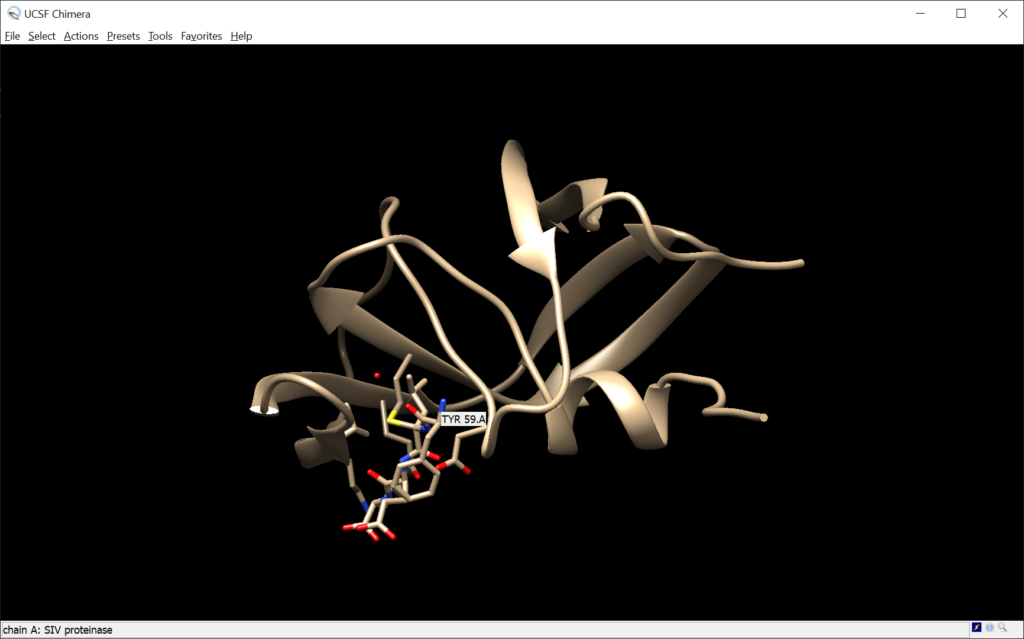 UCSF Chimera Molecular structure